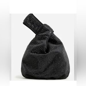 JCREW SANTORINI BLACK SEQUIN STUDDED BAG